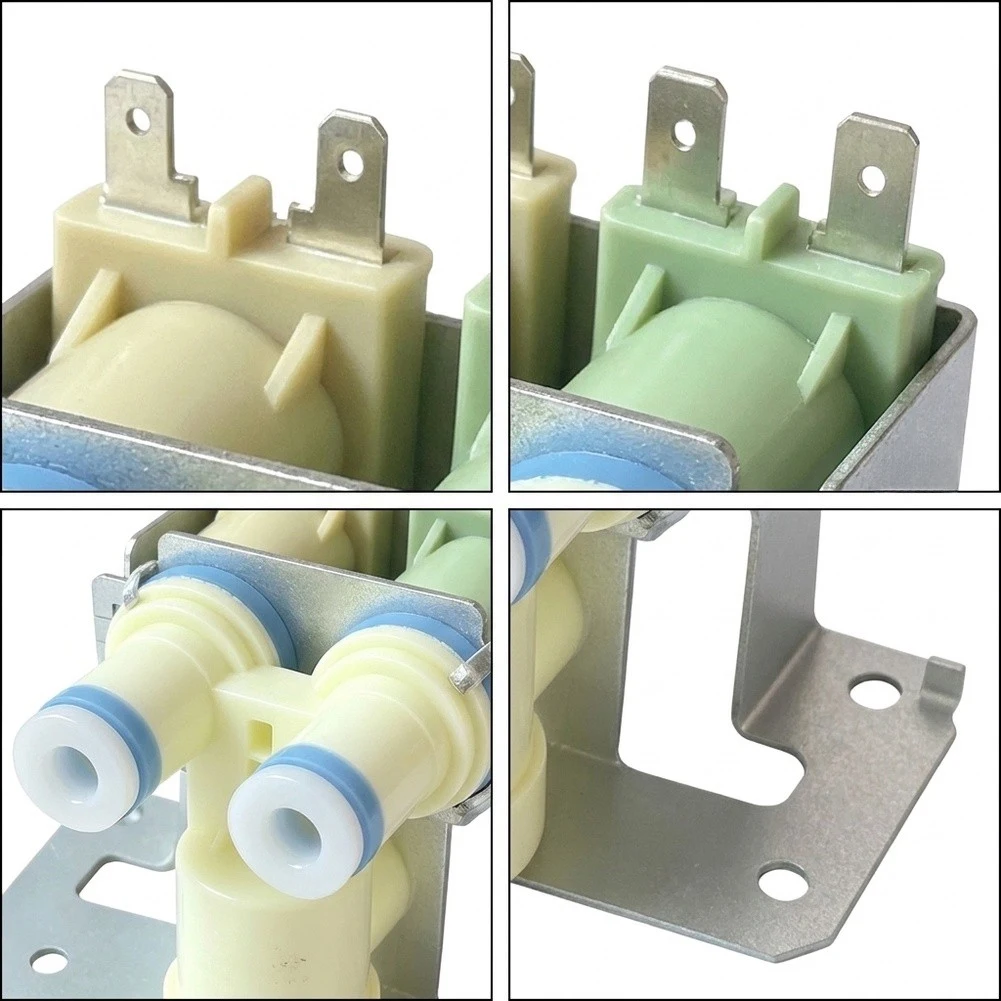 Dual Solenoid Water Inlet Valve WR57X10052 ABS Plastic For GE For Hotpoint For RCA Refrigerator Ice Maker Replacement Part Easy