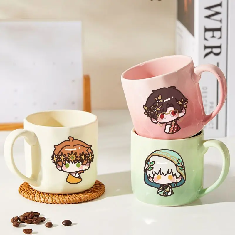 Anime 2025 Gra Światło i Noc Cos Sariel Osborn Evan Jesse Charlie 360ml Unisex 8.5x12cm Kubek na mleko z nadrukiem w wersji Q-version na prezent