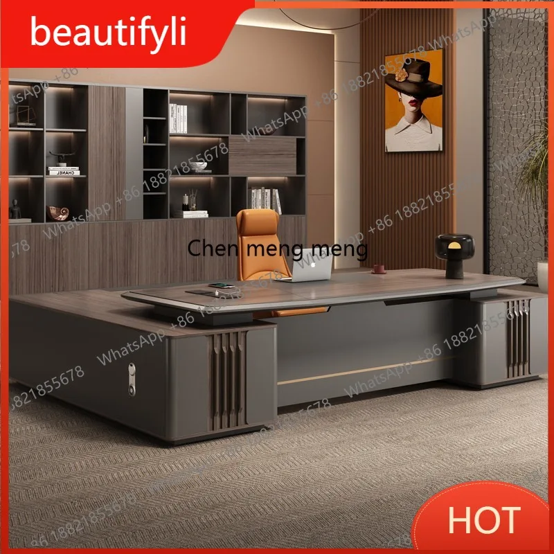 A139 Leadership Boss Desk Office Chair Combination President  Large Class Desk Supervisor Manager Desk