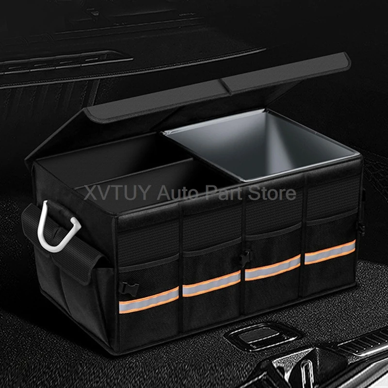 

Car Trunk Organizer Foldable Storage Box Oxford Cloth Collapsible Multi Compartment For Outdoor Camping Clutter organization