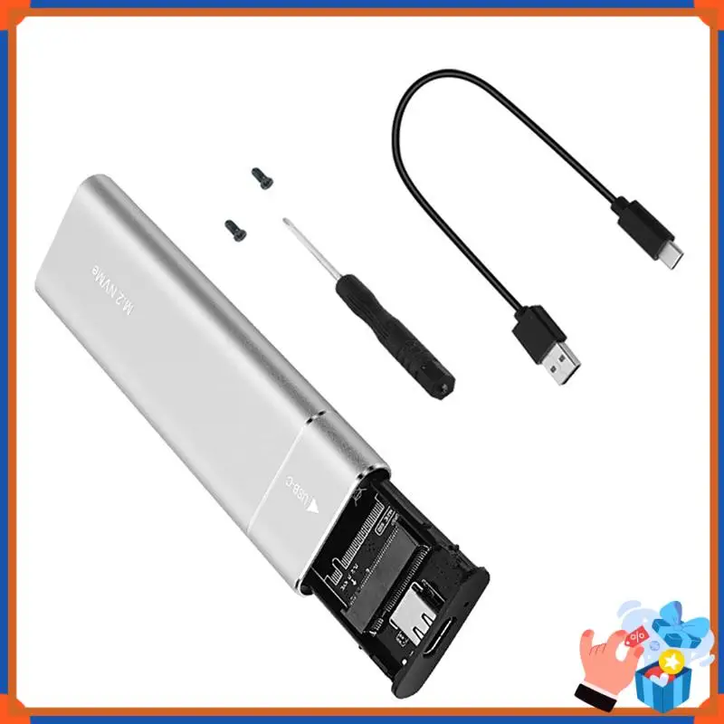 Compact M.2 SSD Enclosure Type-C External Supports Ethernet Keys Graphics Forlaptop Silver