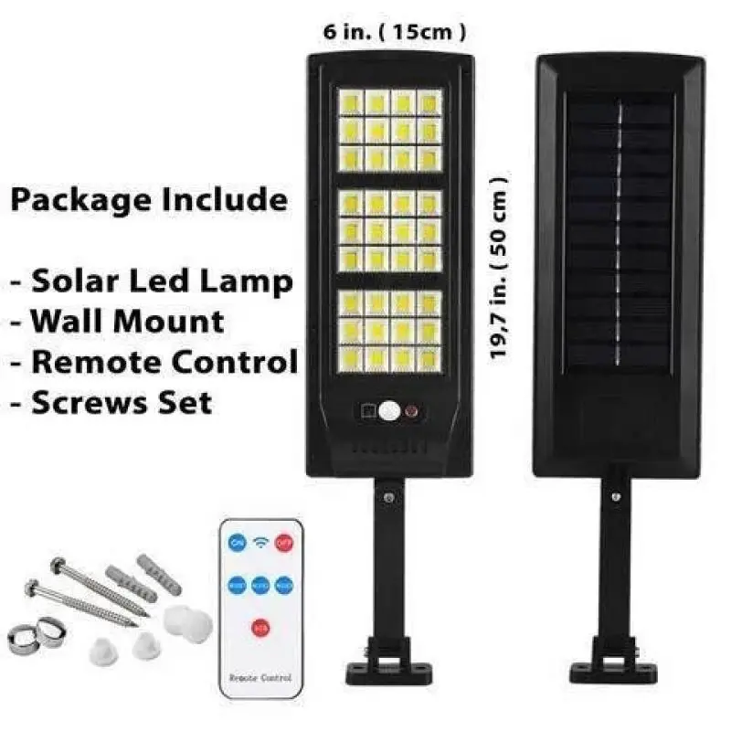 Imagem -06 - Impermeável Solar Led Street Light com Sensor de Movimento Pir Lâmpada de Controle Remoto Inteligente Segurança do Jardim ao ar Livre Luz de Parede 800w 6000k