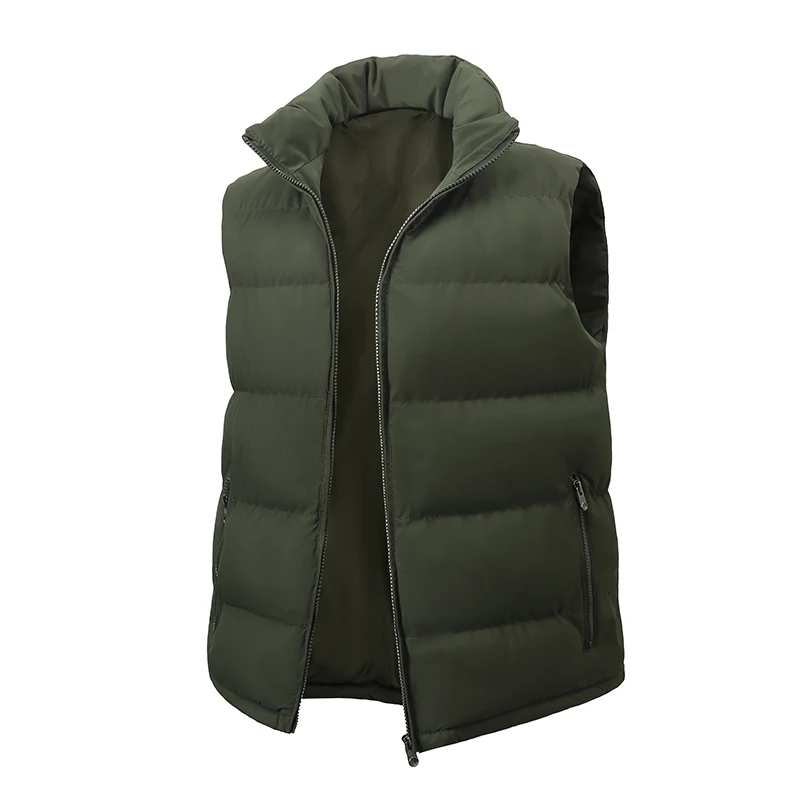 

Stand Thick Clothes Brand Men Vest Windproof Men's Vest Sleeveless Jacket New Winter Parkas Cotton Casual Sleeveless Jacket