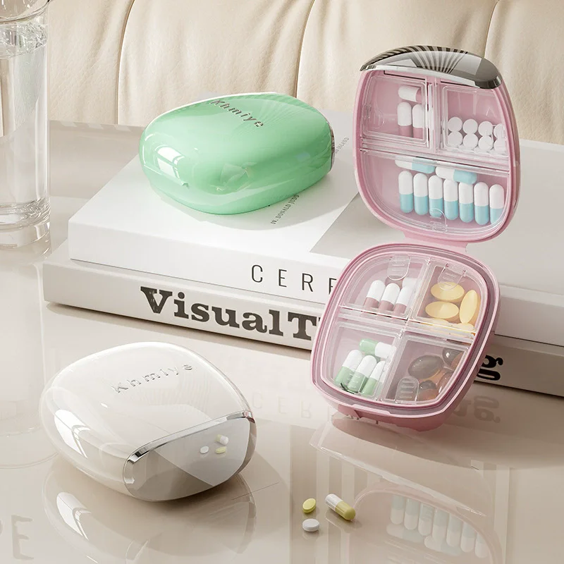 Portable medicine box for packaging drugs, home dispensing box, three meals a day, mini medication reminder box