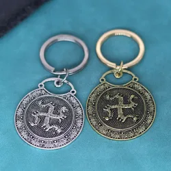 Slavic Animal Kolovrat With Horse Bird Pendant Keychain For Men Women Amulet Talisman Jewelry Gift
