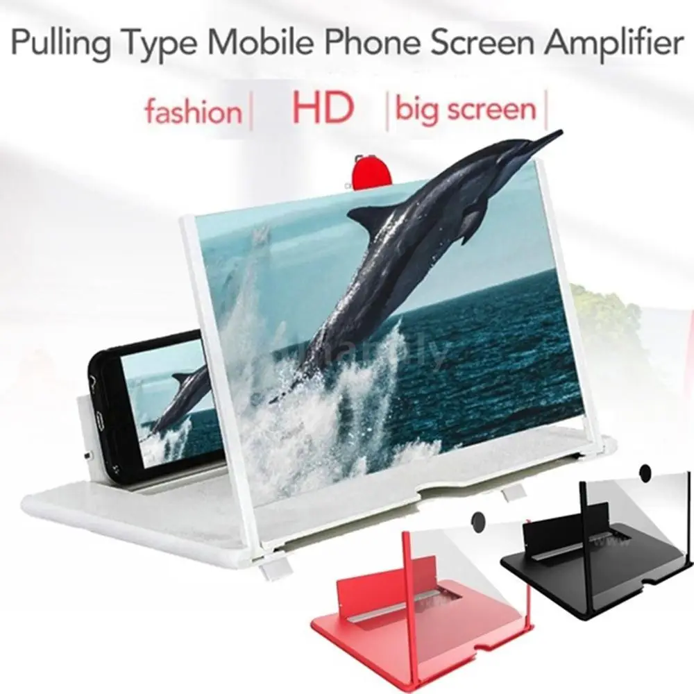 Protection 3D HD 12inch Movie Enlarger Screen Magnifier Projection Mobile Phone Screen Amplifier Stand Bracket