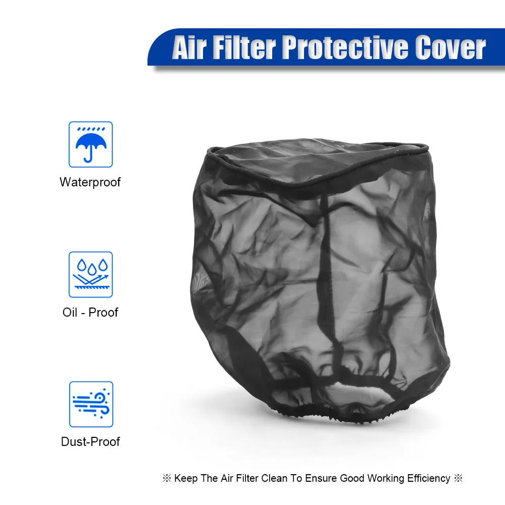 Upgraded Air Filter Protective Cover Real Waterproof Oilproof Dustproof for High Flow Air Intake Filters Air Filter Cover