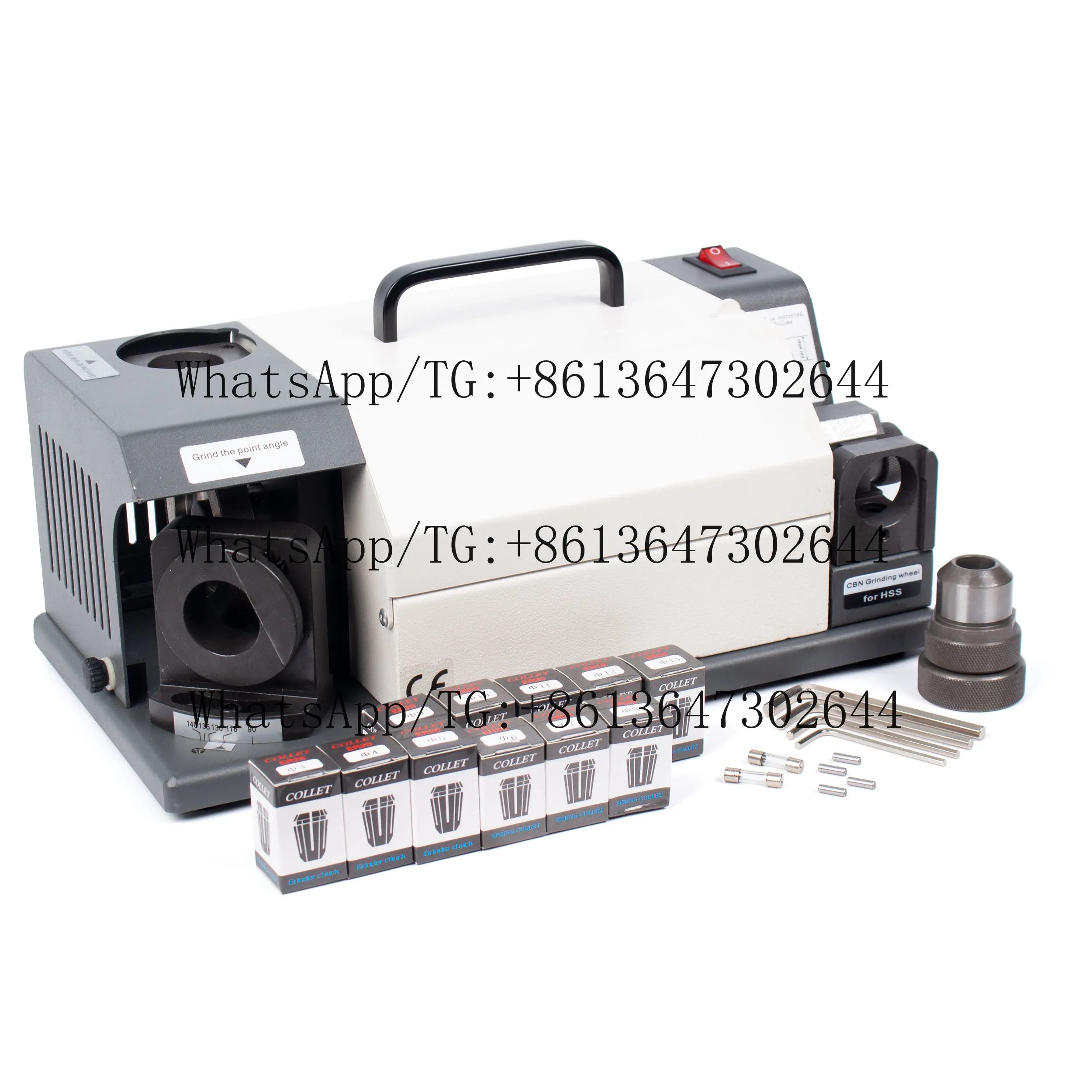 

TX-Z13B Drill Bits Sharpener and Grinder 11 Collets Drill Grinding Machine Portable Grinding Sharpening Machine