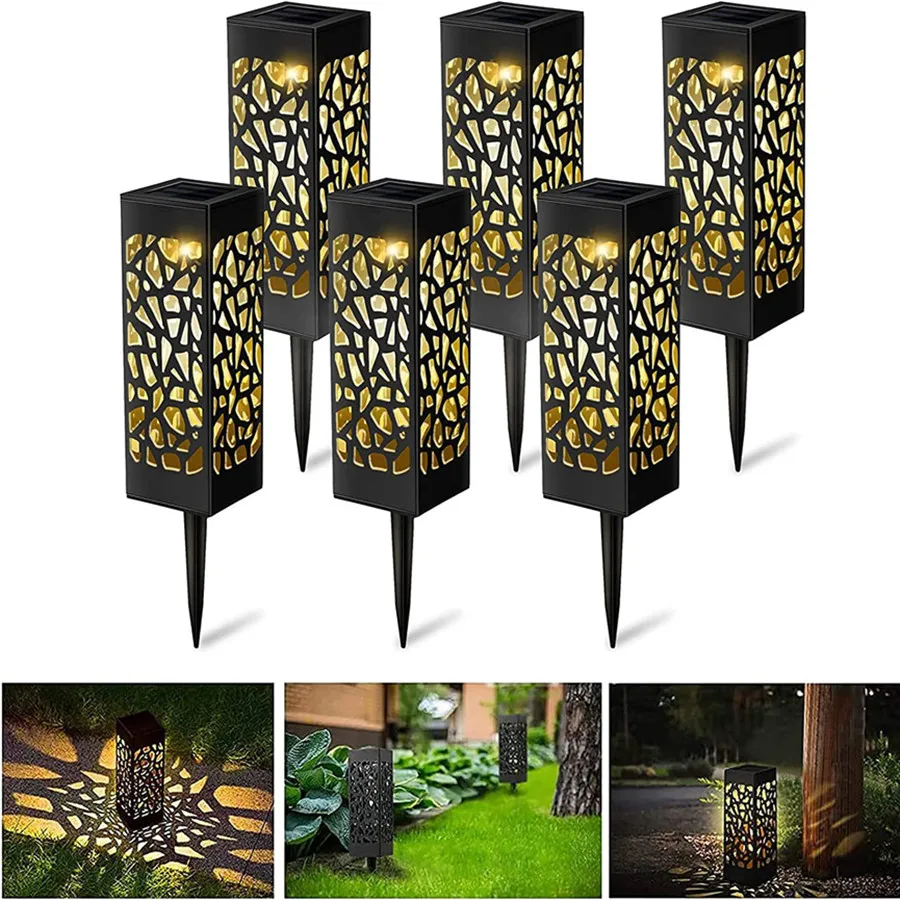 

2023 New Solar Led Hollowing Out Light Outdoor Waterproof Solar Park Pathway Patio Lights Garden Decoration Landscape Lawn Lamps