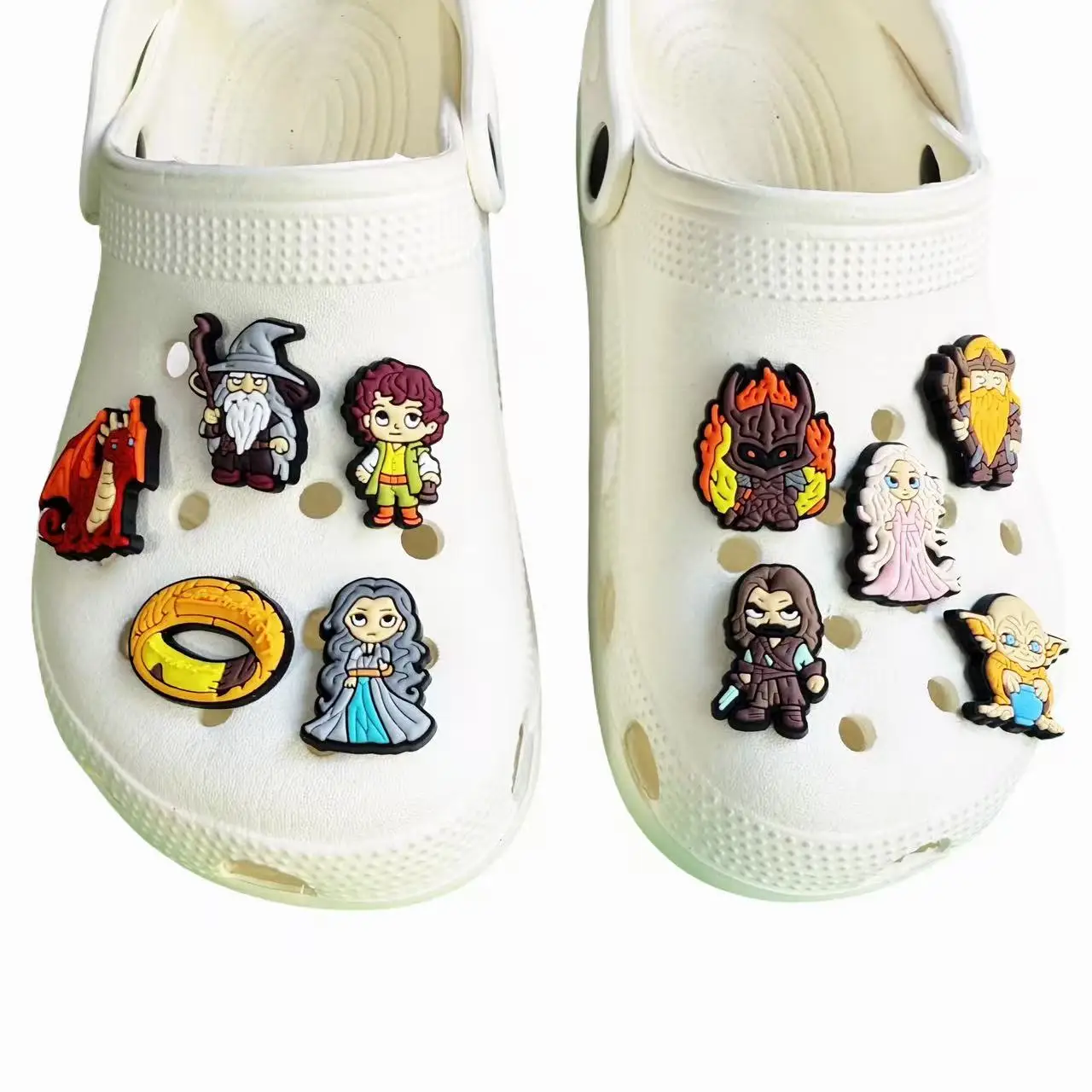 16pcs Hot Movie Characters Shoe Charms Cartoon Clog Sandals Shoe Decorations Accessories For Boys Girls Party Gift