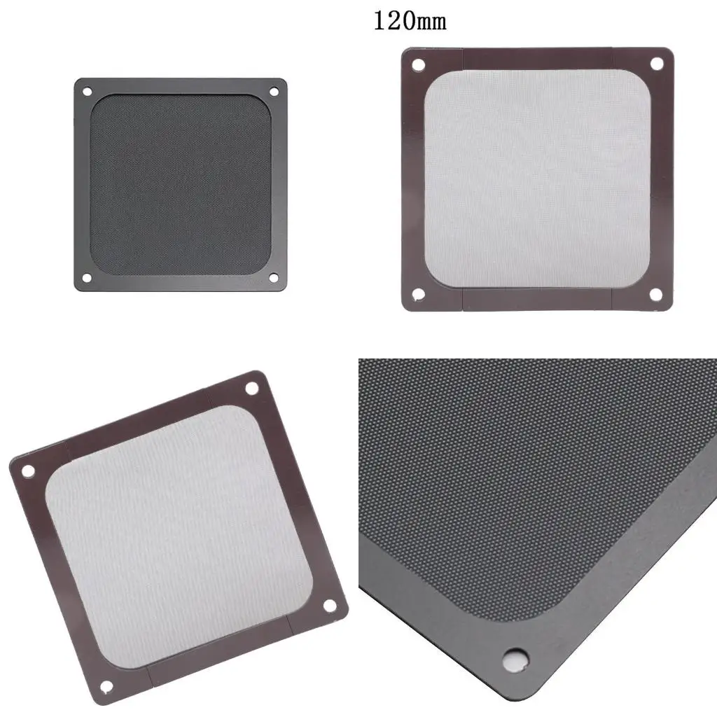 Magnetic Dust Filter Dustproof Mesh Fan Cover Net Grill Guard With Hole For PC Computer Case Cooling Fan Accessories