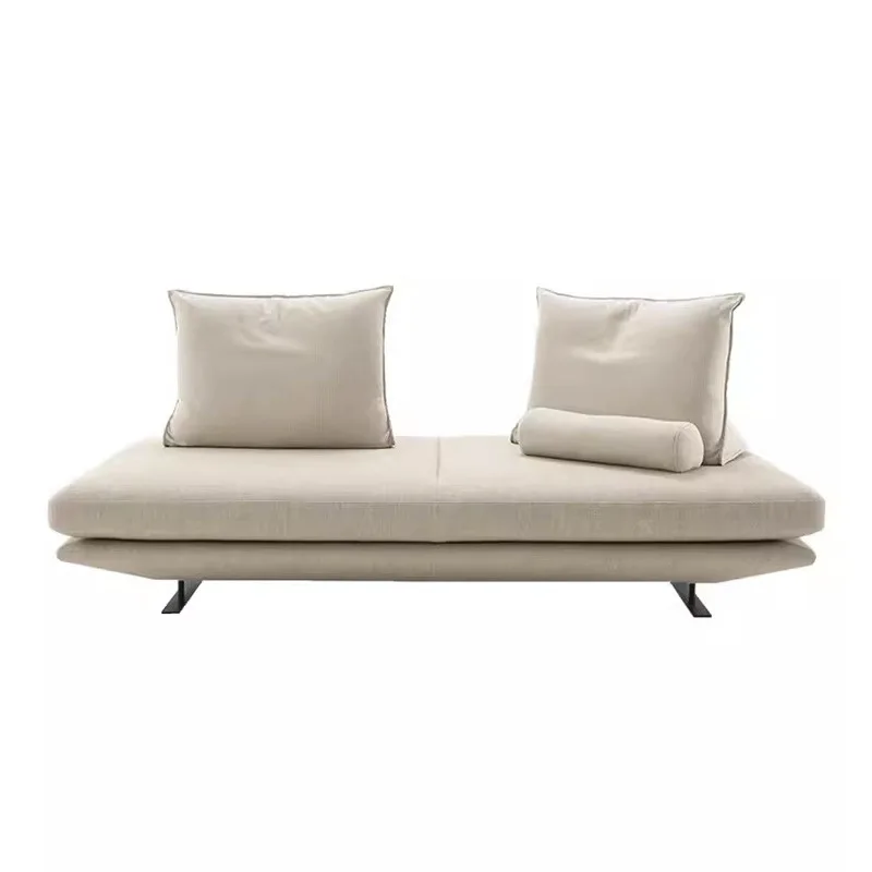 

Freehand space prado sofa living room simple Internet celebrity straight three-person small apartment Japanese fabric sofa
