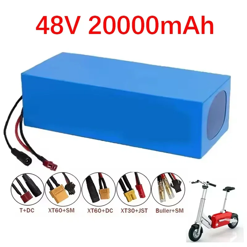 

48V 13S6P 18650 Li-ion Battery Pack 20Ah Built-in 50A BMS Battery for 2000W Motor Electric Bicycle Scooter Bike+54.6V 2A Charger