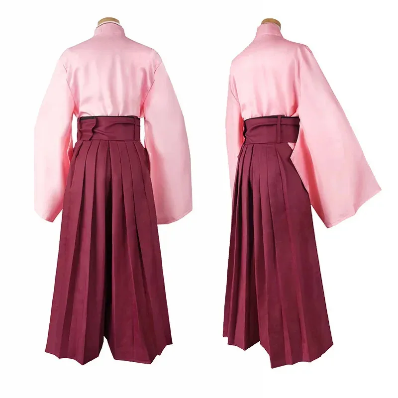 

CyFate Grand Order Okita Souji Косплей Костюм FGO Sakura Saber Косплей Полный комплект Розовое кимоно Хэллоуин Наряд с париком для женщин