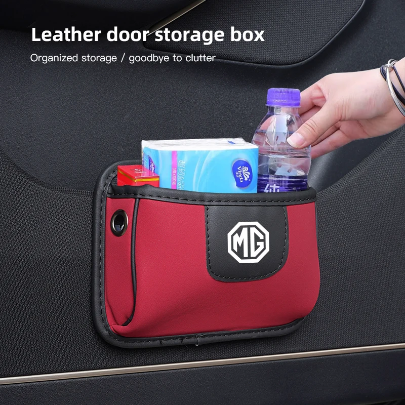 

Кожаный ящик для хранения дверей и спинки сиденья автомобиля, сортировочная сумка для MG ZS 5 7 6 Cyberster MG4 EV ES5 HS ONE GT GS MG3 EZS 3SW MARVEL