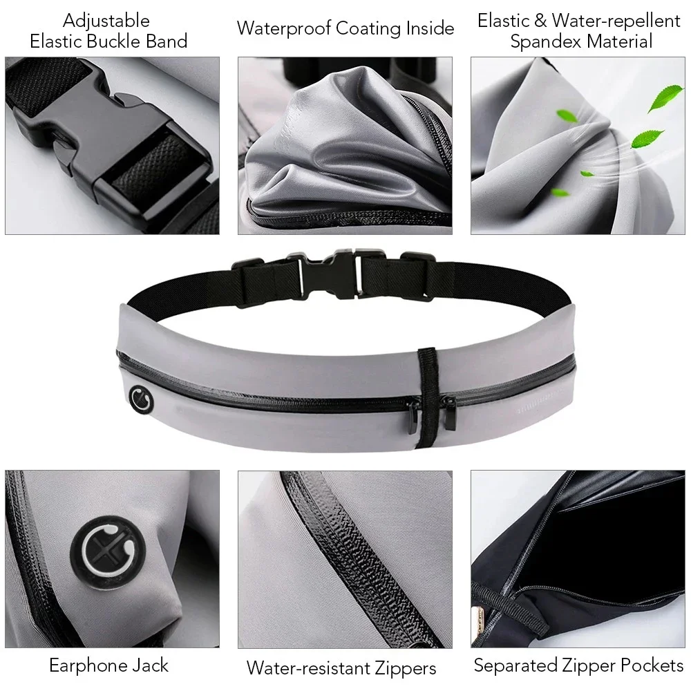 Sports Fancy Pack Running Storage Belt Women Men Phone Waist Band Jogging Pouch Waist  Phone Holder Hiking Belt Bag