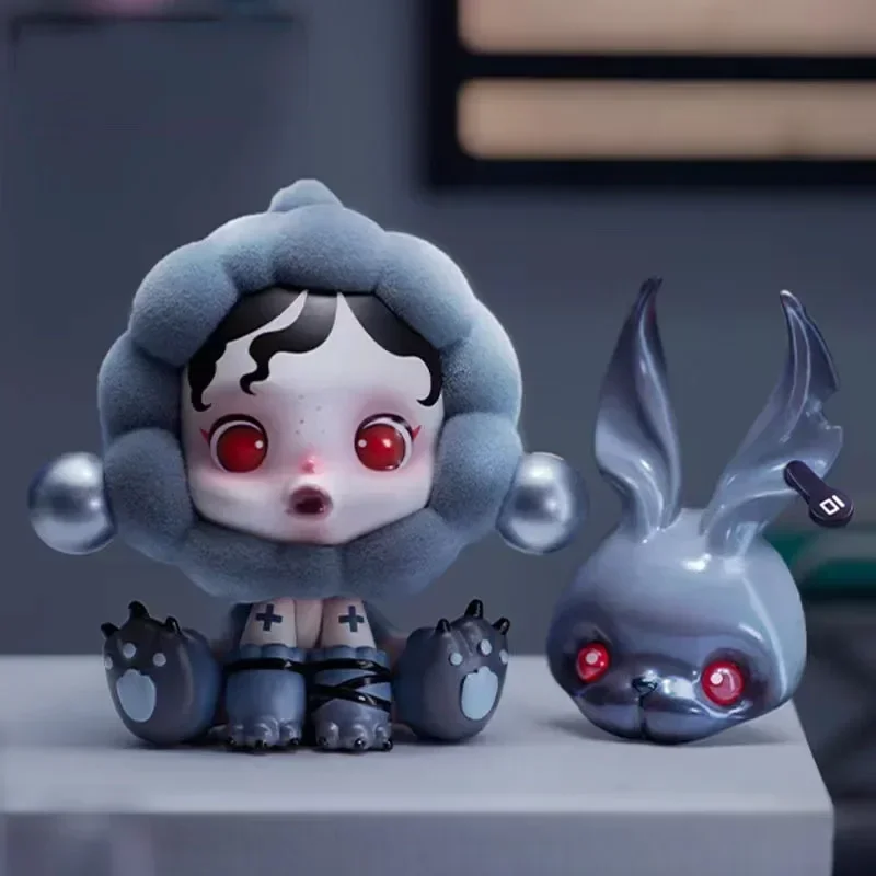 100% pop mart skullpanda a mare dos animais série caixa cega acho saco caixa mistério brinquedos boneca bonito anime figura ornamentos presente