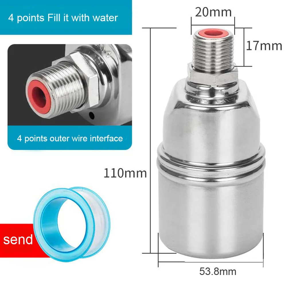 

Accessories Float Valve 1pcs 304 Stainless Steel Clamps Connectors Float Valve Fully Automatic Water Level Control