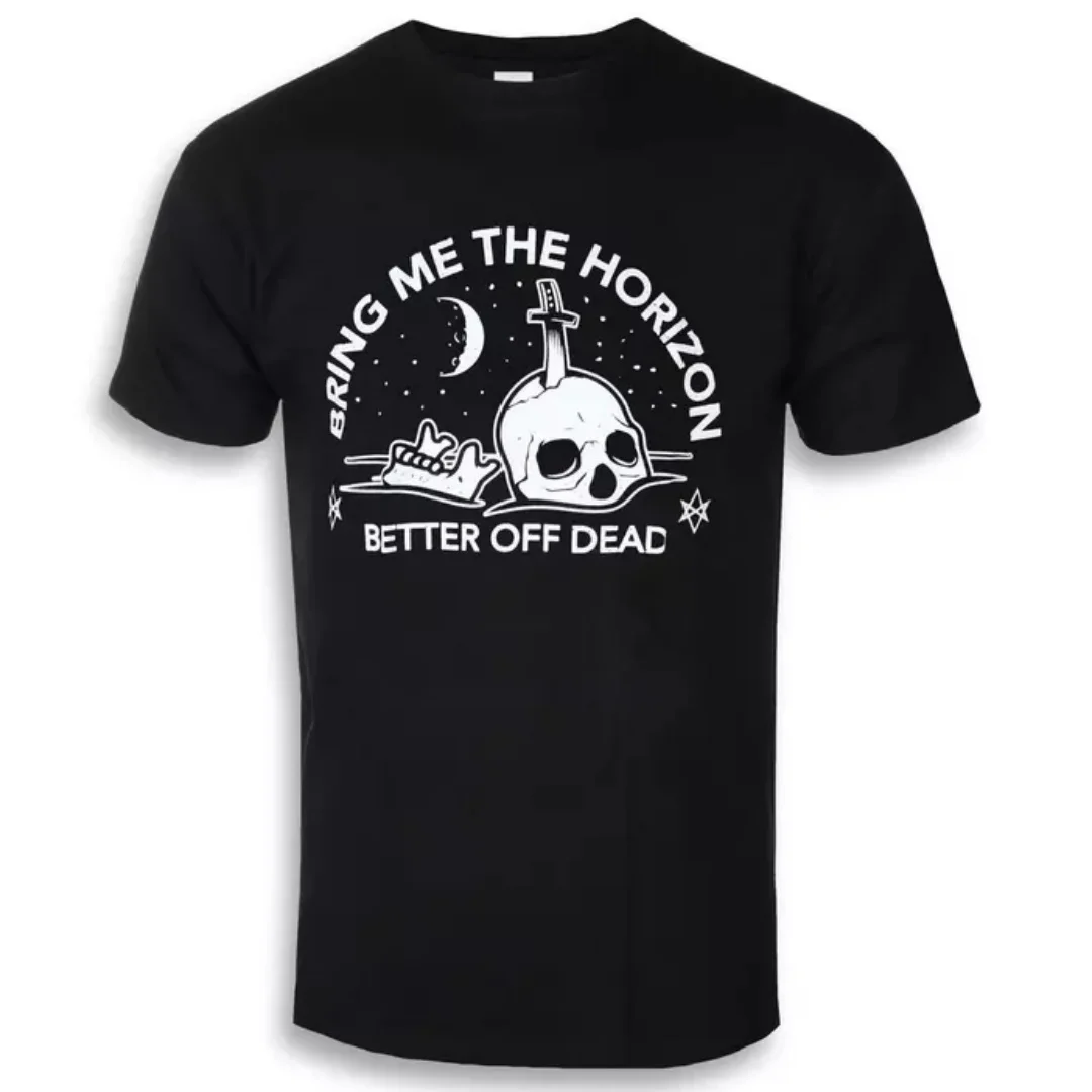 Bring Me The Horizon - Happy Song Printed T-shirt - Rock Metal Style Band T-shirt - Suitable for Both Men and Women