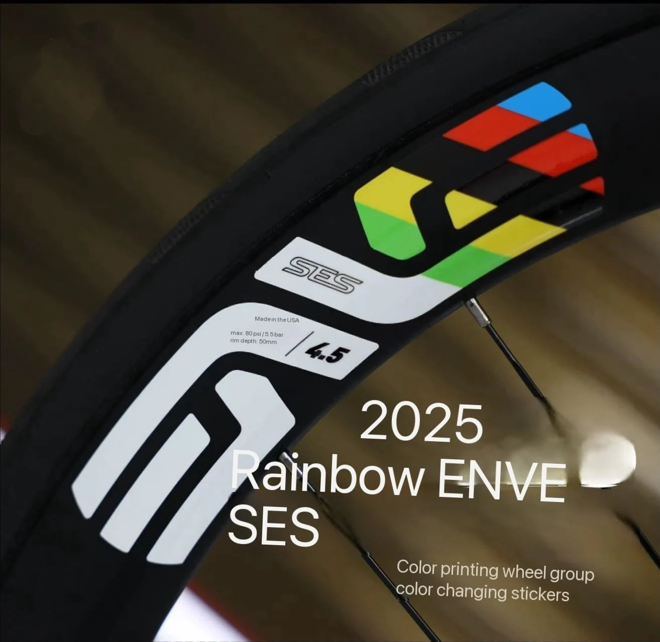 12PCS Stickers Original Label Change Color Coating Wheel Sticker ENEV SES Stickers Wheel