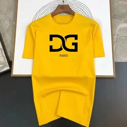 2024 New Letter D Printing Men T Shirts Korean Fashion Summer TShirt Casual Clothing Harajuku Short Sleeve Tops Tees Child Size