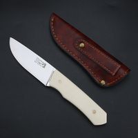 Outdoor portable knife M390 steel camping meat cutter with cow bone handle and household fruit knife