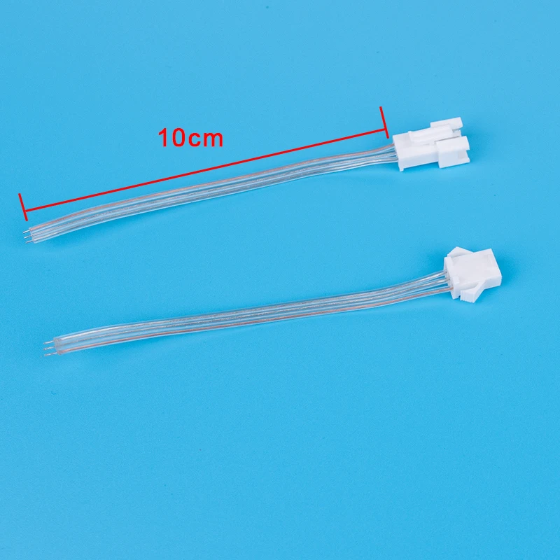 3 Pin JST Connector SM Male and Female for WS2812B WS2812 WS2811 LED String Lights Transparent Cable 10cm 27awg