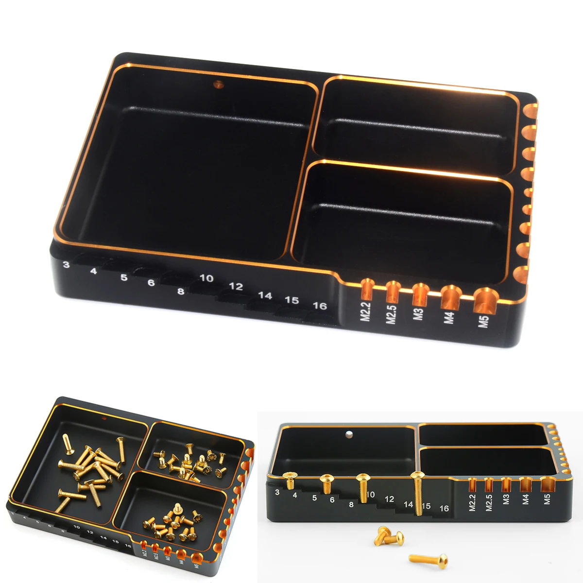 

Multfunctional Screw Tray Storage Box & Measuring Tool for RC FPV Quadcopter Drone UAV Boat Car Helicopter Toys