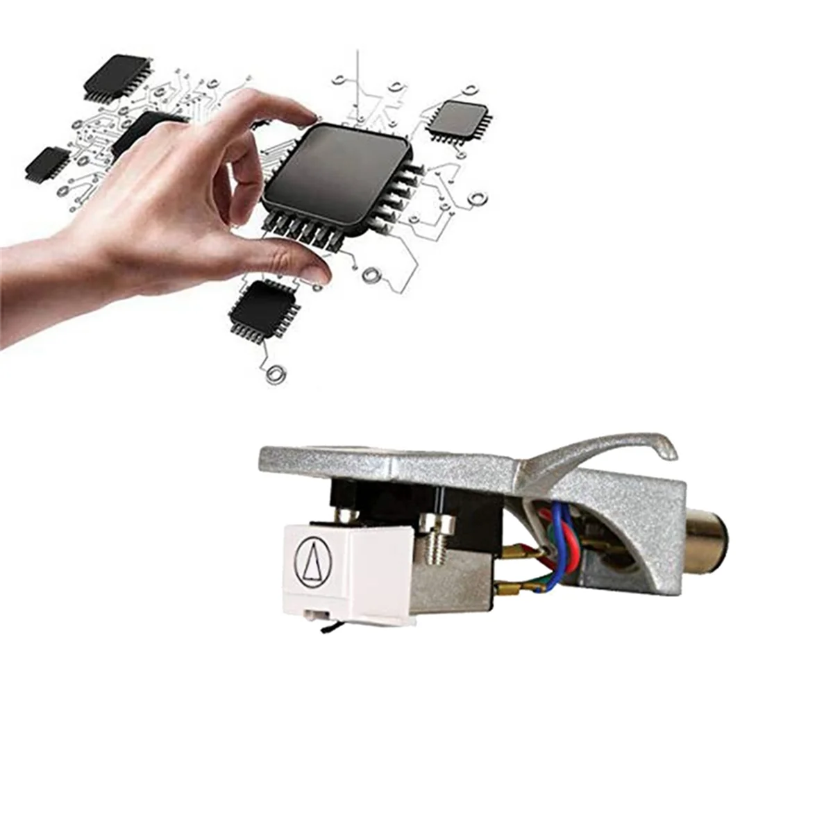 

B49CAT3600L Moving Magnetic Cartridge Stylus Headshell Holder Connect Kit for LP Vinyl Record Player Turntable Phonograph