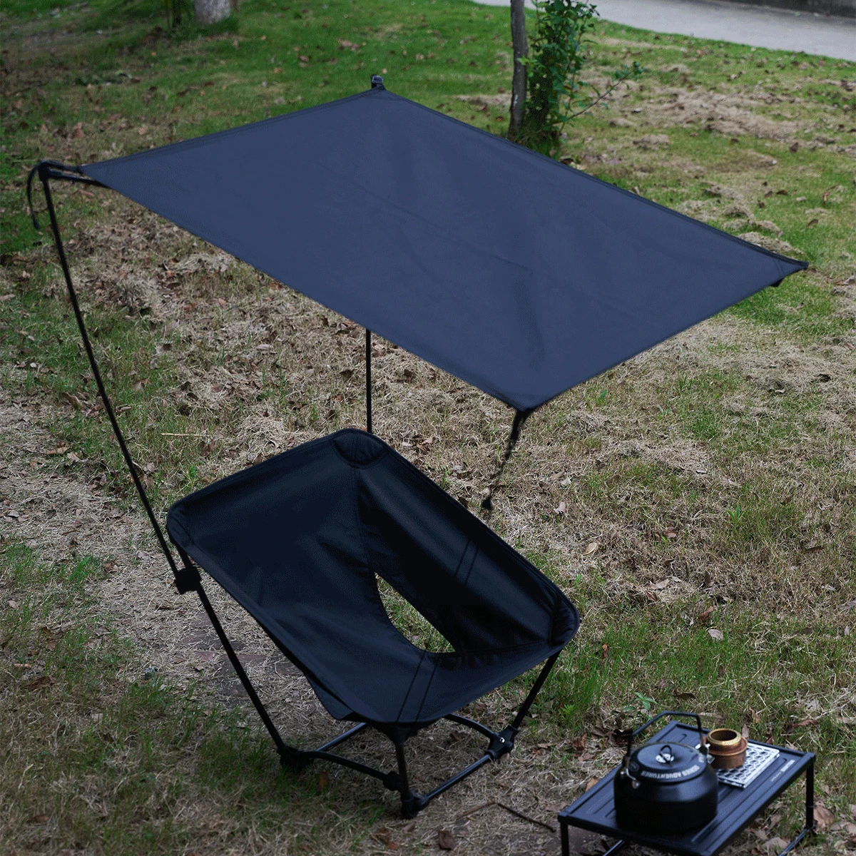 Sunshade Canopy for Chair Outdoor Camping Portable Chair Flysheet Fishing Equipment Black Coating Parasol