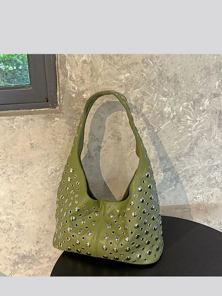 

UGALS Spicy Girl k Punk Повседневная персональная сумка в горошек с синими подмышками, сумка-тоут на одно плечо