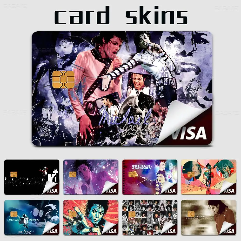 Michael Jackson Singer Game Film Cover Sticker Case For Small Chip Credit Debit Card Front