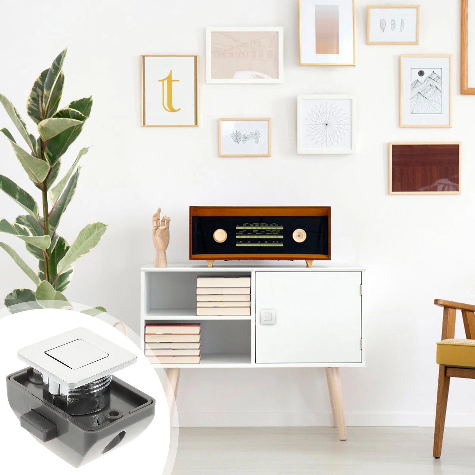 

Keyless Push Button Zinc Alloy Door Latch Lock Cabinet Catch Lock Replacement For Cupboard Drawer Rv Van Durable Simple