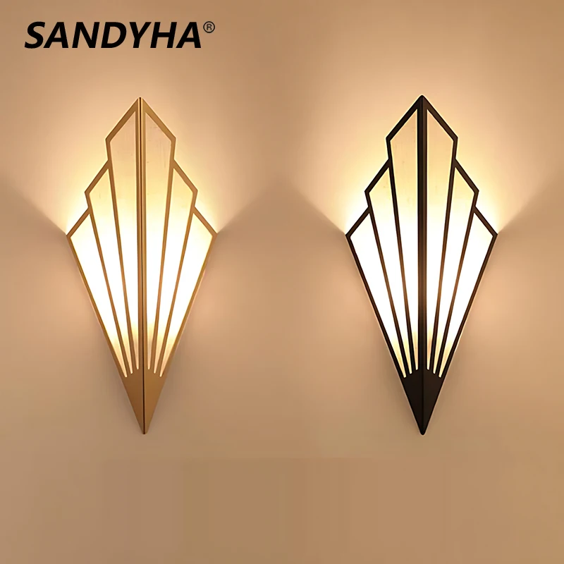 

Nordic Minimalist Fan-shaped LED Wall Lamp Suitable For Hotel Corridors Staircases Hallways Living Rooms Bedrooms Bedside Lights