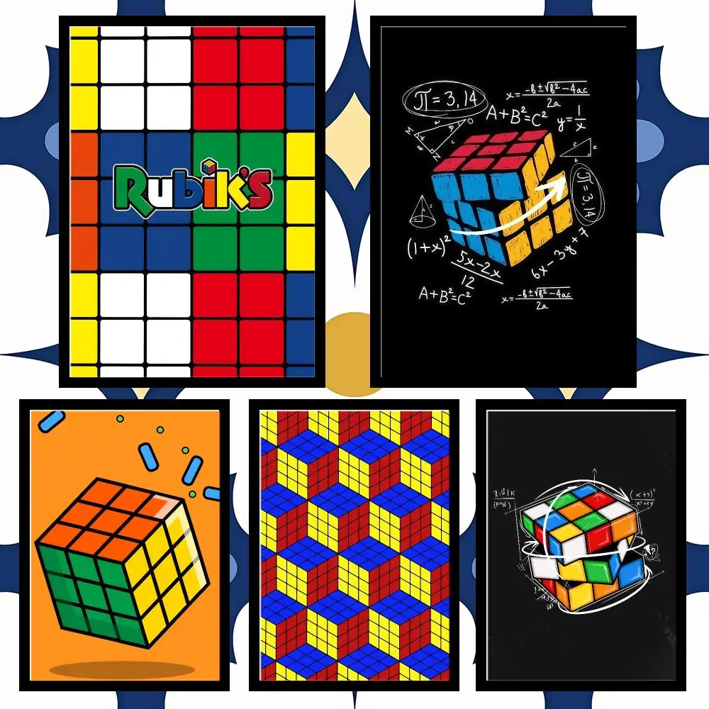 R-Rubiks Exercise C-Cube Poster Frameless Poster Wall Art Indoor Decor For Living Room Bedroom Bar Bedroom Wall Decoration Print