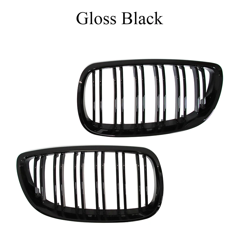 Car Grille Bumper Front Kidney Double Line Grille Gloss Black Matte Black for BMW E92 E93 M3 320i 325i 330i Coupe 2010-2013