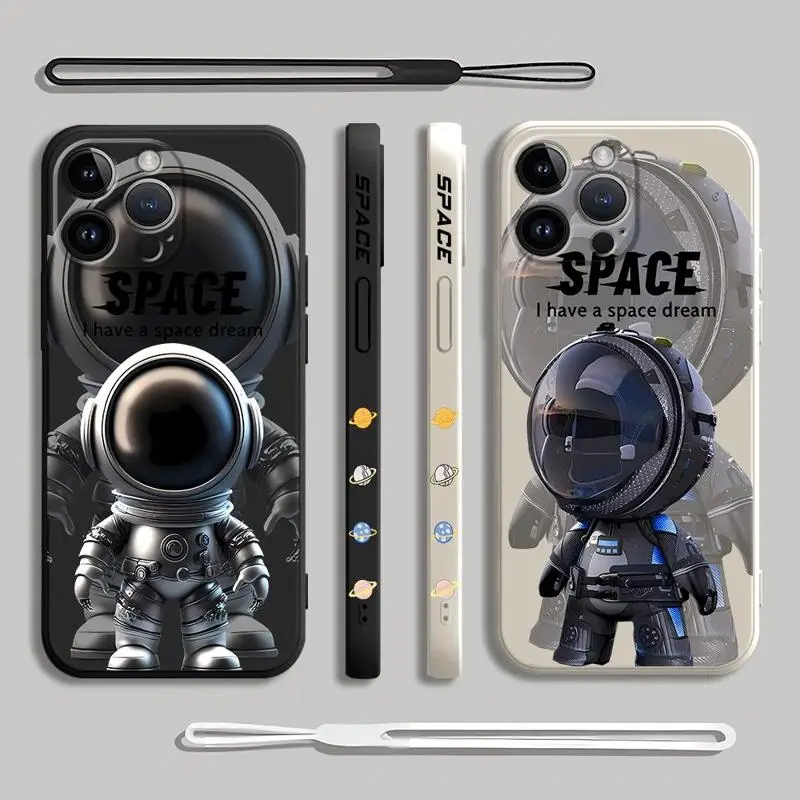 Luxury Space Astronaut Case for Xiaomi Poco C40 X3 Pro M4 Pro F5 X3 NFC X4NFC X4Pro 5G Matte Silicone Cover