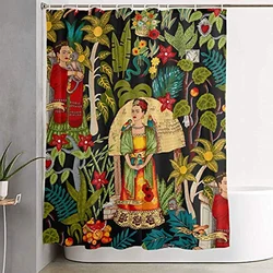 Frida K Shower Curtain Home Decor  Shower Curtain  Bath Screen Waterproof Fabric Bathroom Decor  With Hooks