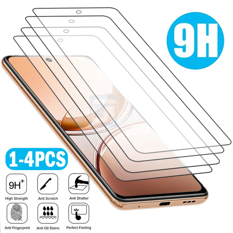 

1-4 шт. прозрачное защитное закаленное стекло премиум-класса для Vivo V50 V60 V40 V30 Lite V20 SE V25 V23 V21 V25e V23e V21e Защитные пленки для экрана
