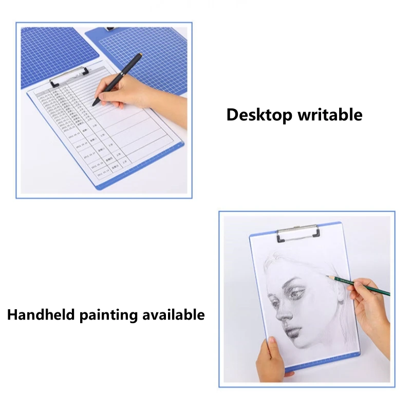 A4 Plastic Copy Board, Writing Board, Writing Pad, Office Board, Hanging Writing Board, 1 Set