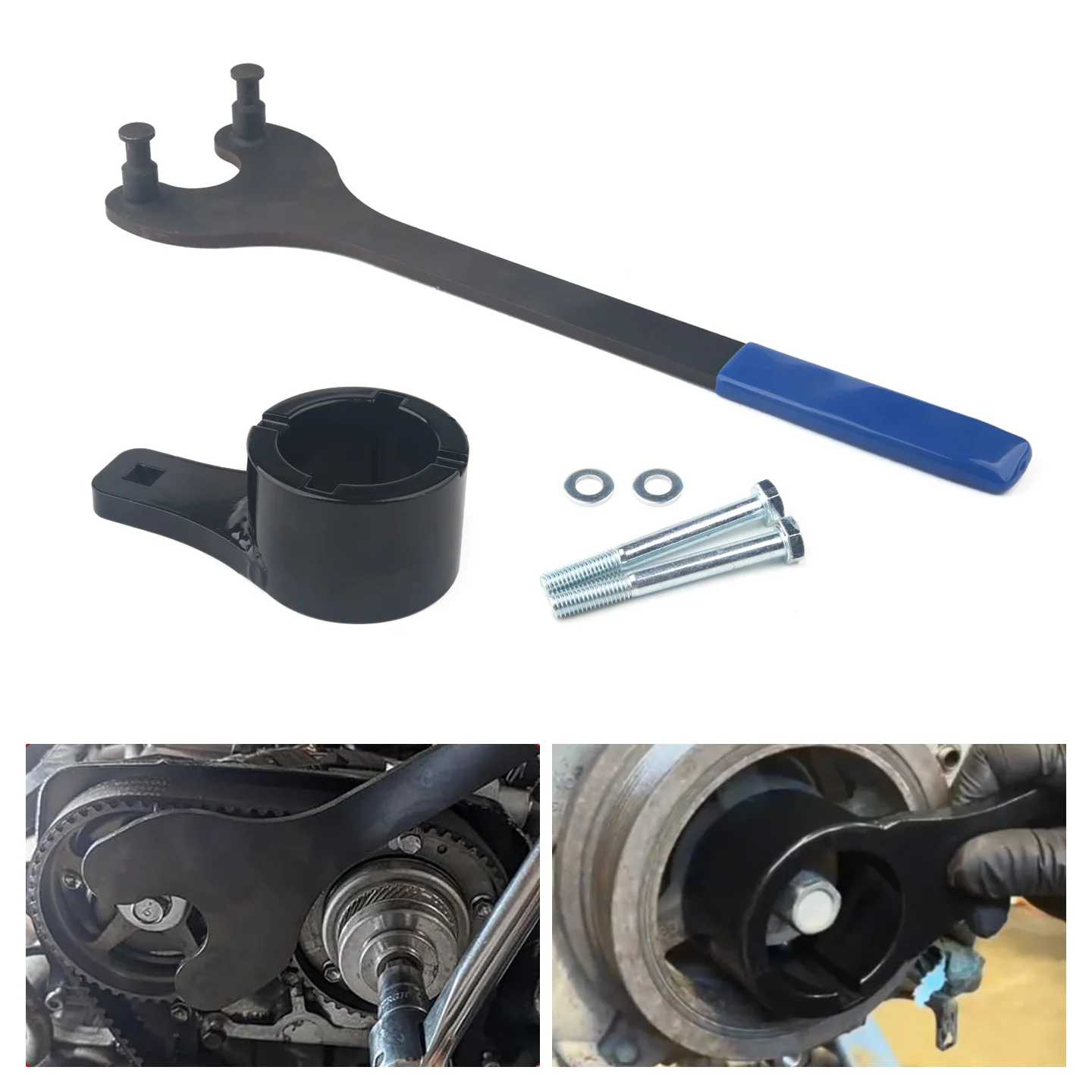 Harmonic Damper Crankshaft Pulley Holder Tool, Cam Pulley Locking Wrench for Toyota Lexus Auto Engine Repair Work