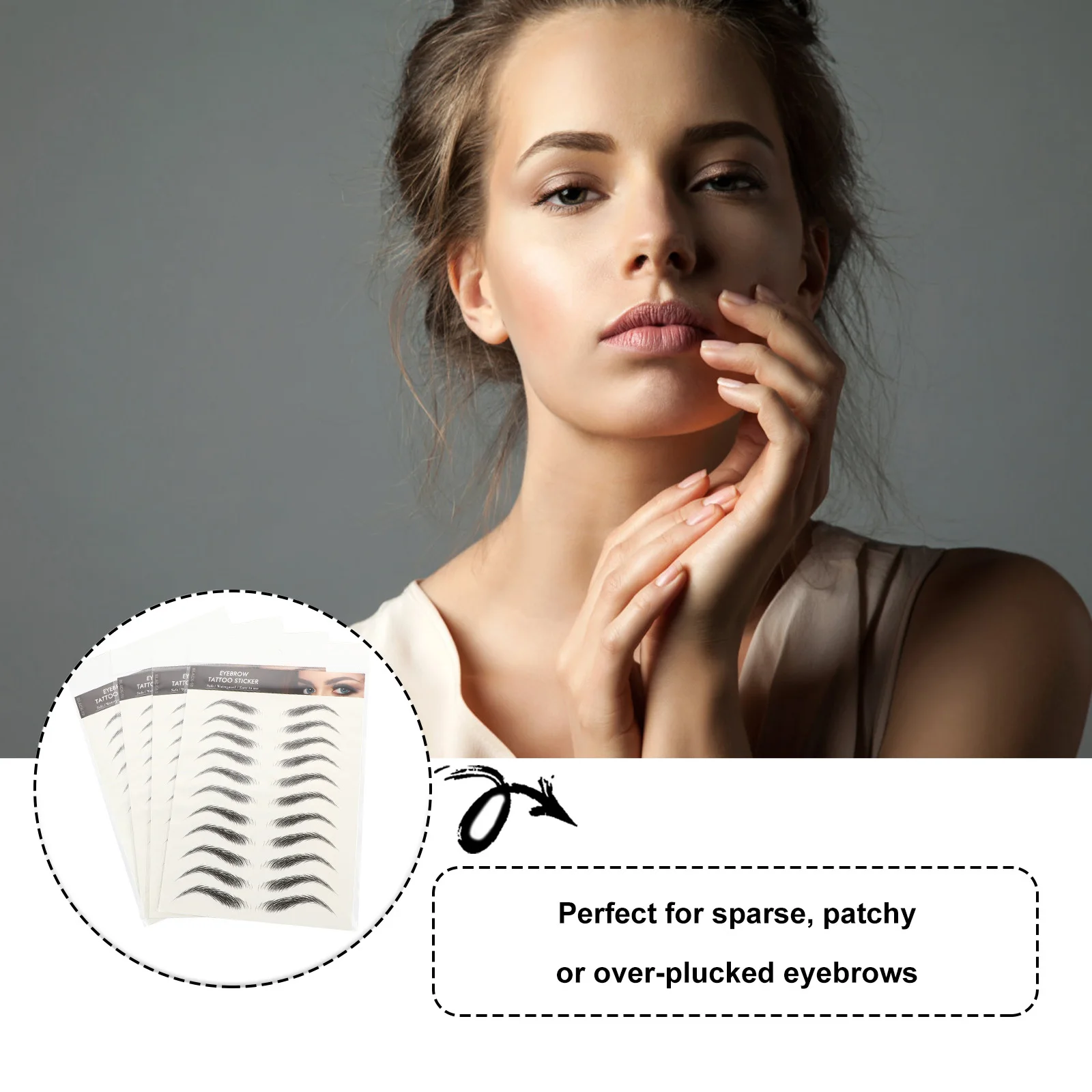 4 قطعة ملصقات الحاجب مقاوم للماء 6D تشبه الشعر واقعية الحاجب الوشم للحواجب الكاملة الطبيعية الوشم الحاجب المؤقت كاذبة