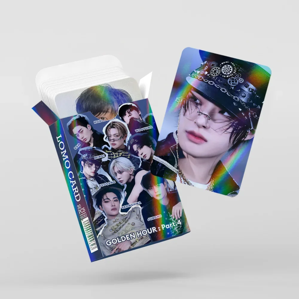 New Arrival ATEEZ 30Pcs Flash Lomo Cards Double Sided Round Corner HD  Photocards Collectible Concert Holiday Gift