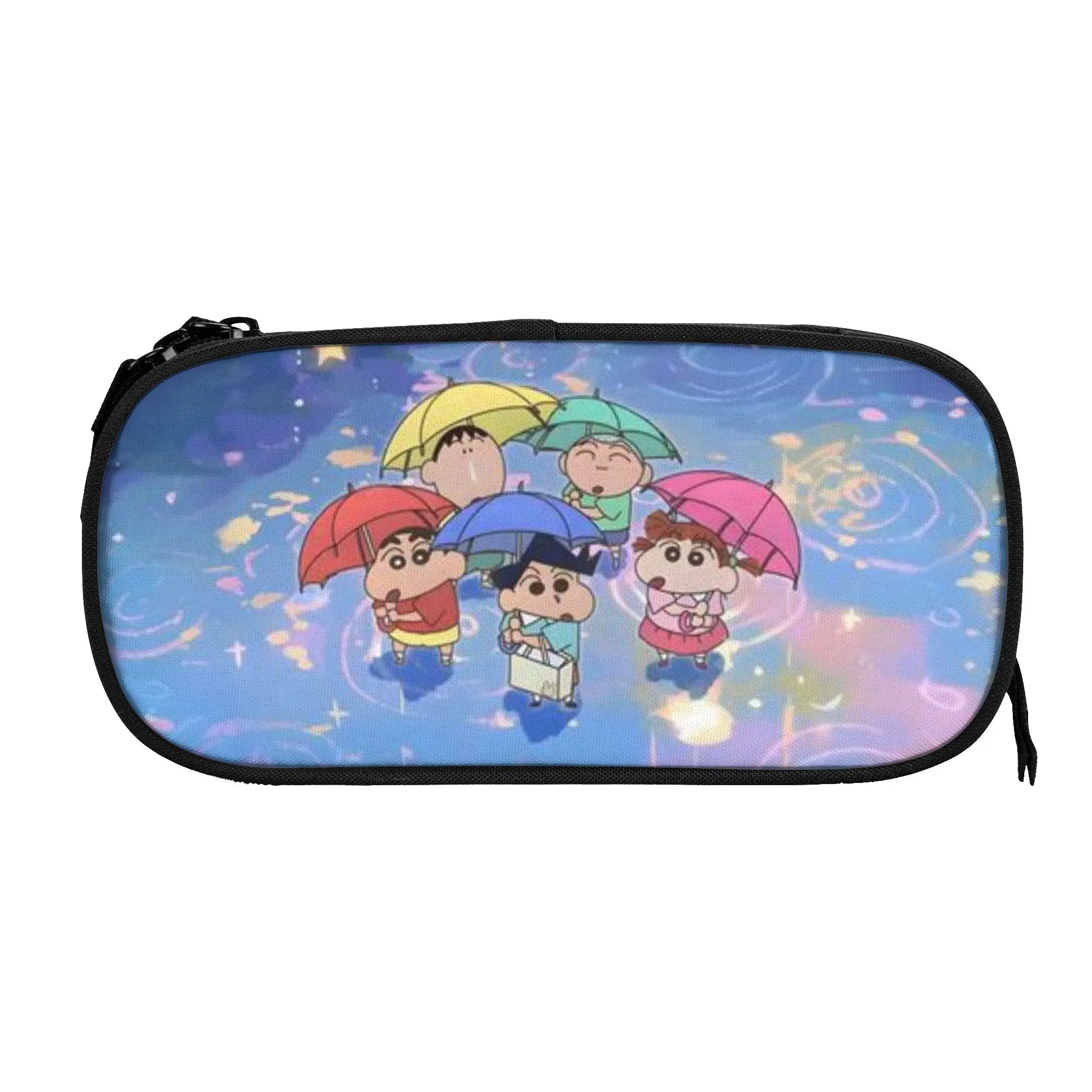 

1 piece Lightweight Starry Night Under Rainy Sky Pencil Case Student Pen Bag Crayon Shin-chan School Pencil Pouch
