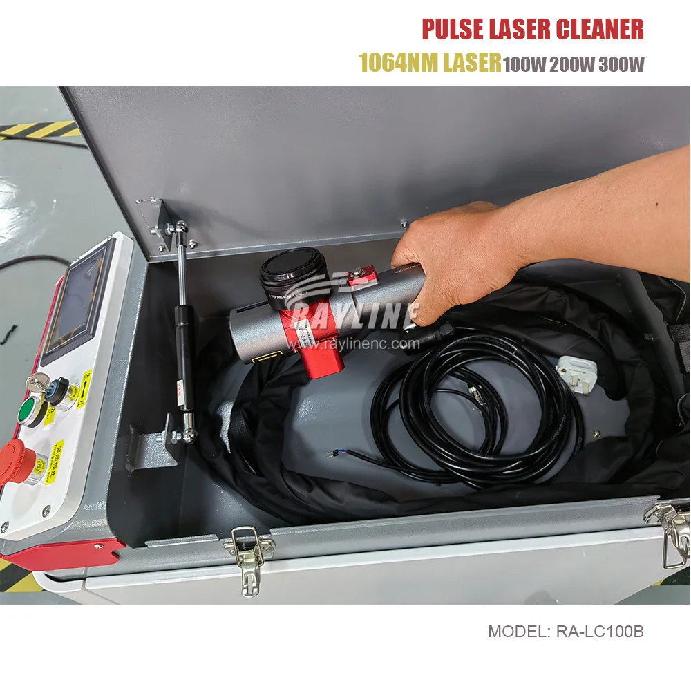 Mesin Pembersih Laser Serat Portabel Penghilang Karat Aspek Logam Bersih Pembersih Laser Besi Baja Penghilang Karat Kepala yang Dapat Disesuaikan