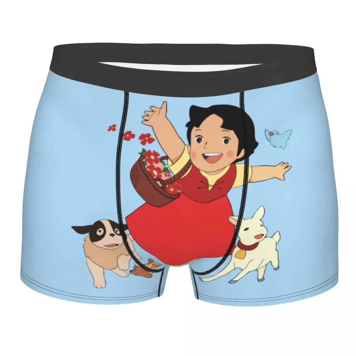 Men Boxer Briefs Shorts Panties Heidi The Girl From  Alps Soft Underwear Goat Anime Male Sexy S-XXL Underpants