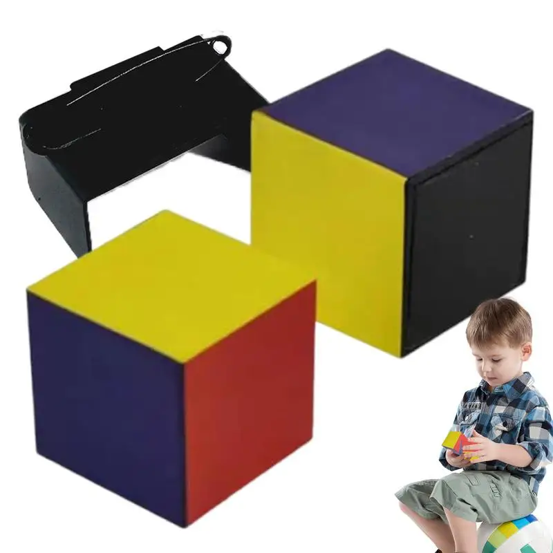 Flattened Cube Singular Clone Cube Vision Magic Tricks Joke Prank Toy Stage Stuffs Magic Show Tools For Adults Beginners