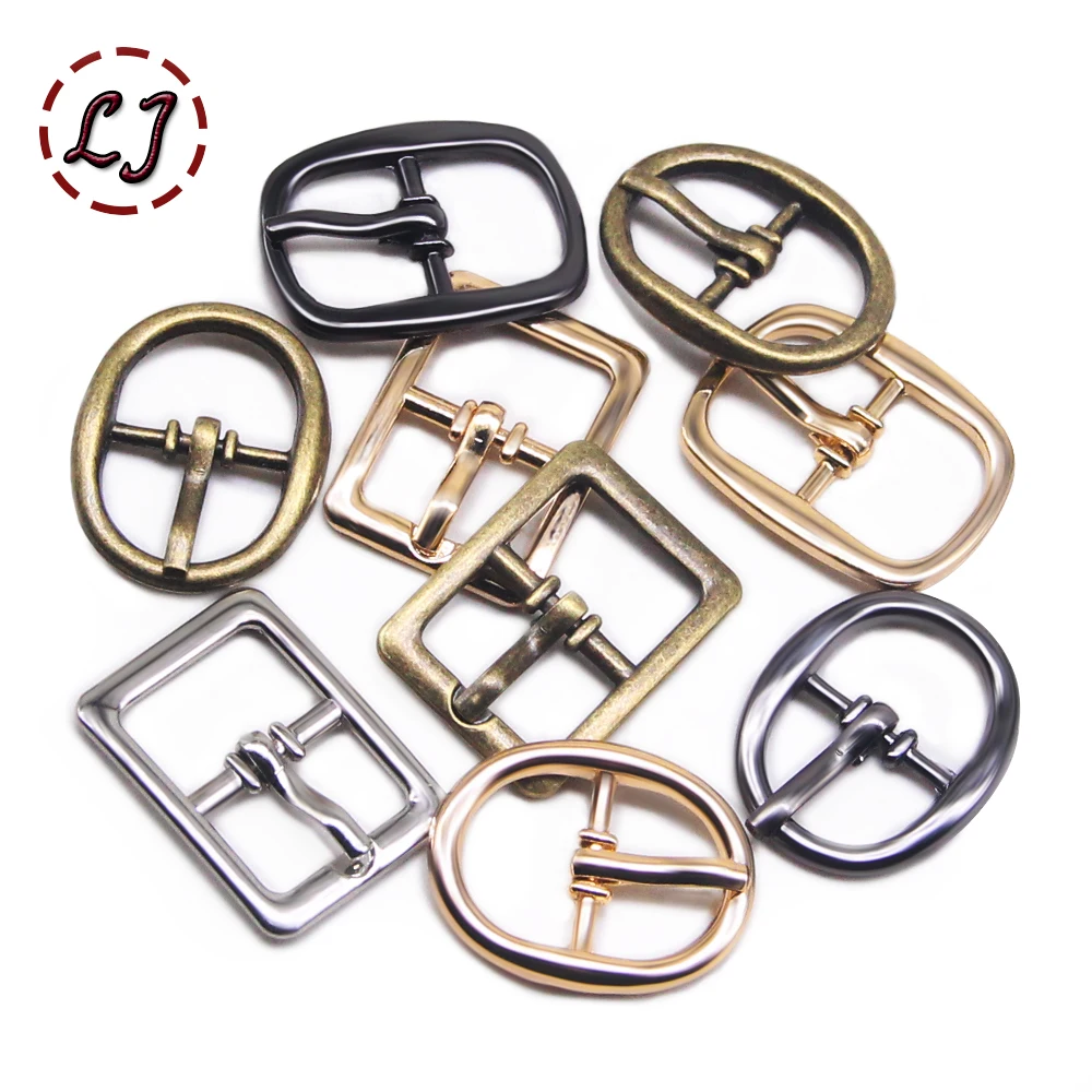 New 20pcs/lot 12mm width silver gun-black gold small Square round alloy metal shoes bags Belt  Buckles  DIY Accessory Sewing images - 6