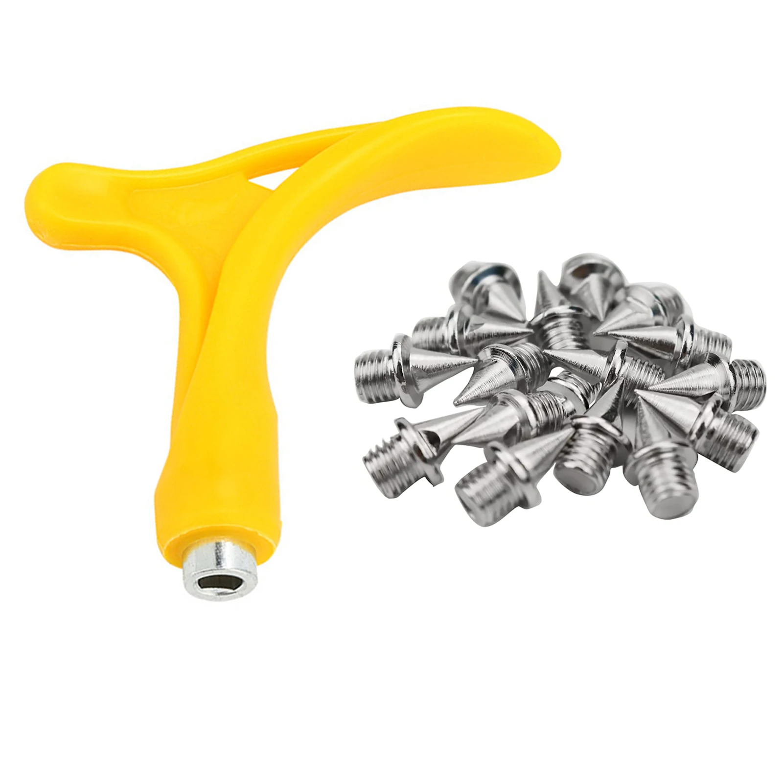 48Pcs 7mm Track Spikes With Wrench Remover Tool For Men Shoes Stainless Steel Skid-proof Spiked Nails Replacement For Running