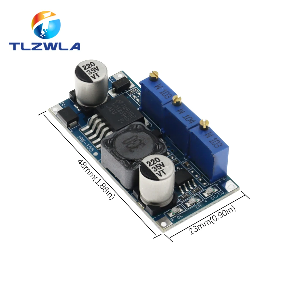 1PCS LM2596S DC-DC Constant Current Module LM2596 DC-DC 7V-35V Step-down Adjustable CC/CV Power Supply Module